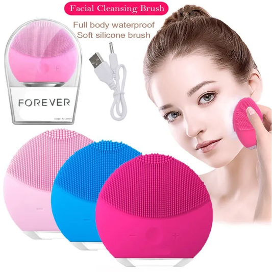 Forever Facial Massager Ultrasonic Electric Silicon Facial cleanser Brush For All Skin Types - Image 2