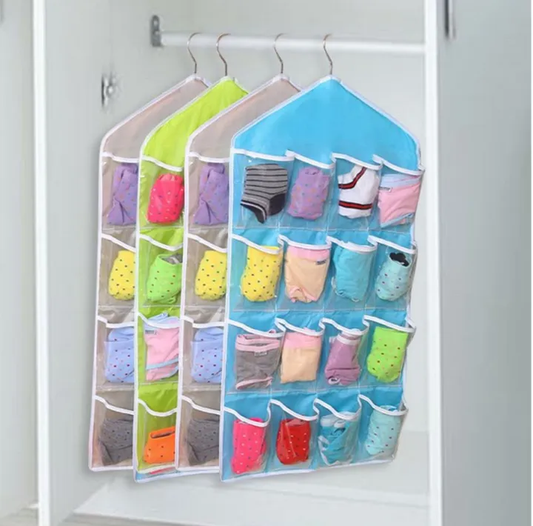 16 Pockets Wall Wardrobe Hanging Organizer - Image 2