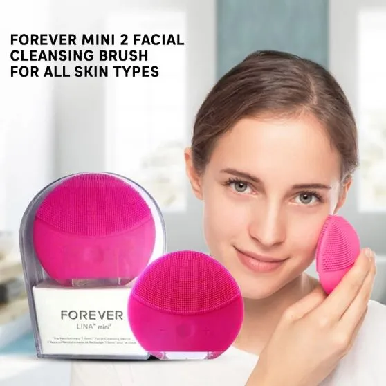 Forever Facial Massager Ultrasonic Electric Silicon Facial cleanser Brush For All Skin Types - Image 3