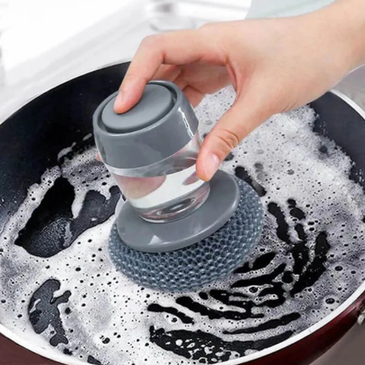 2 in 1 Dish Washing Soap Dispenser Cleaning Brush - Image 2