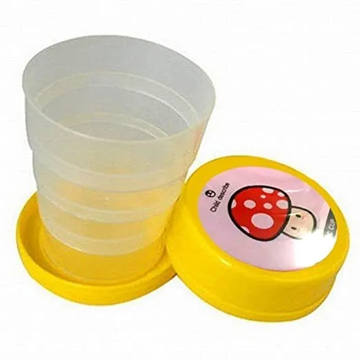 Portable Cartoon Printed Plastic Foldable Magic Cup Glass for kids - Image 2