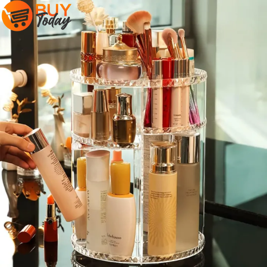 360 Rotating Makeup Organizer Cosmetic Jewelry Storage Organizer - Image 1