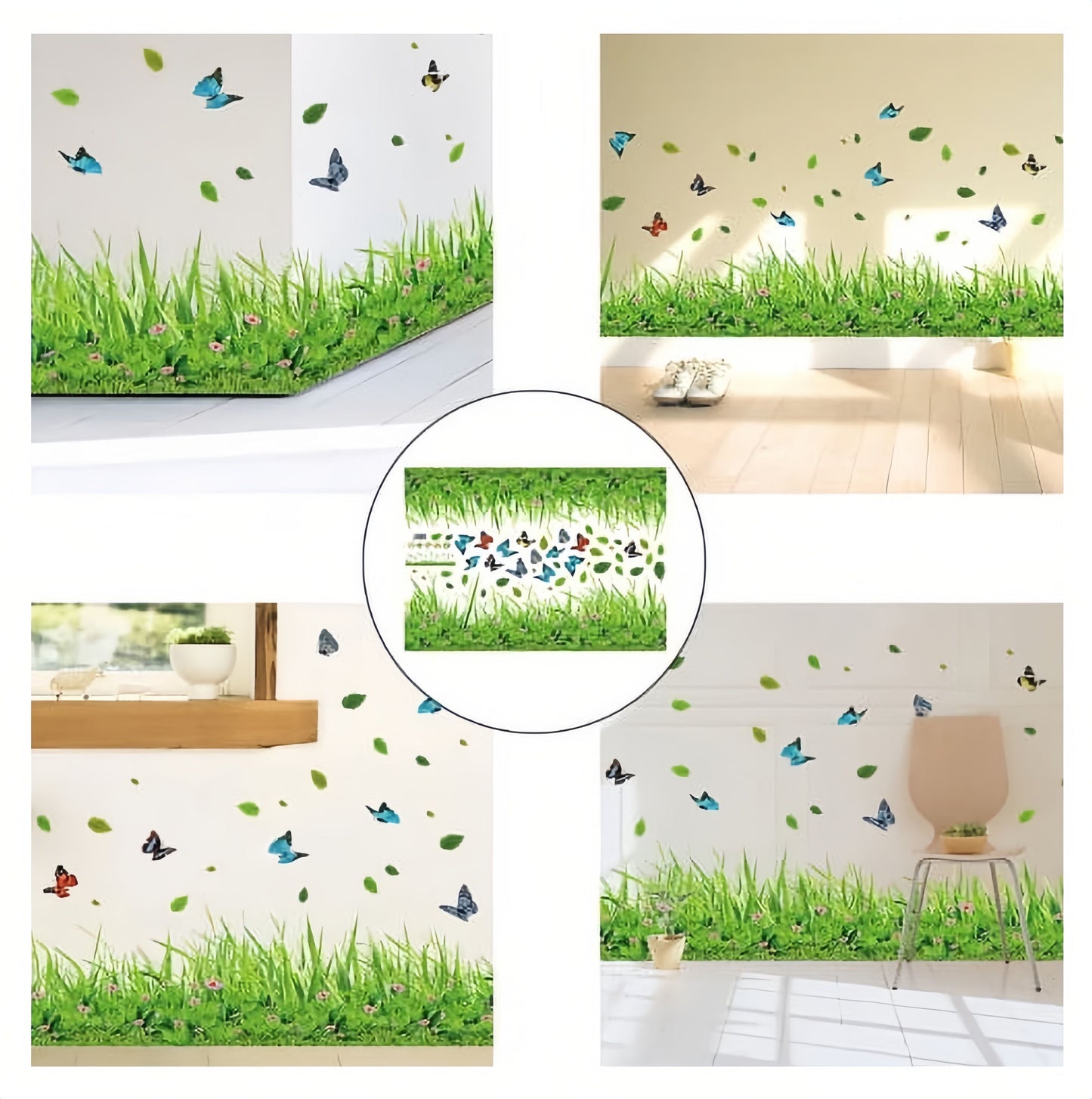 3D Green Grass Colorful Wall Stickers - Image 3