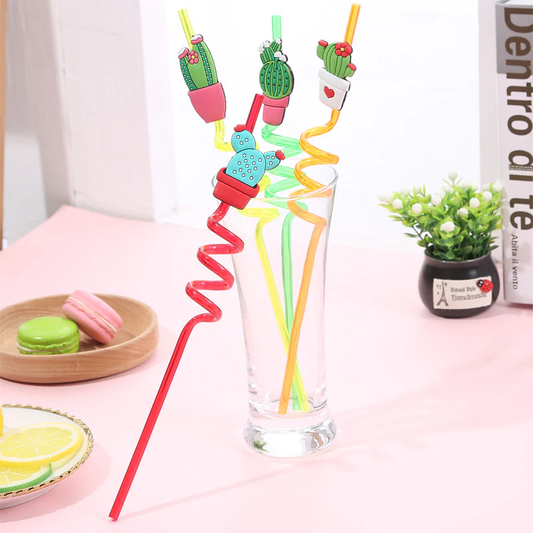 Pack of 4 Fancy Stylish Drink Straws - Image 2