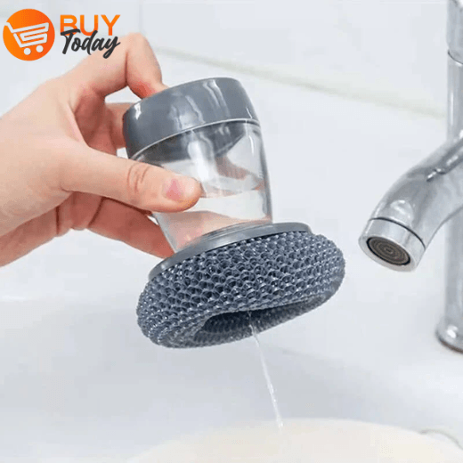 2 in 1 Dish Washing Soap Dispenser Cleaning Brush