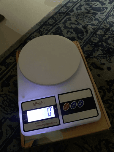 White weight scale