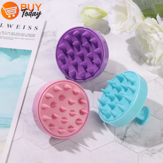 New Cleaning Brush Handheld Soft Silicone Scalp Massager - Image 1