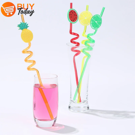 Pack of 4 Fancy Stylish Drink Straws - Image 1