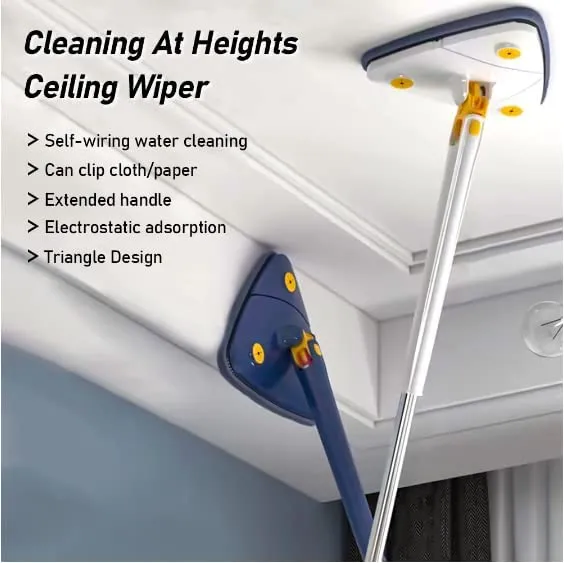 Rotatable Triangle Mop with Long Handle - Image 3