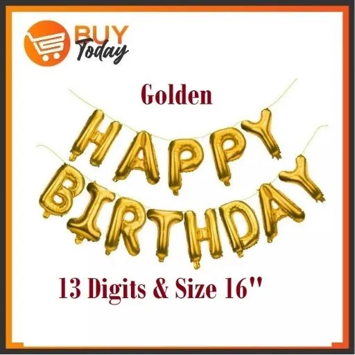Happy Birthday Foil Balloons - Image 1