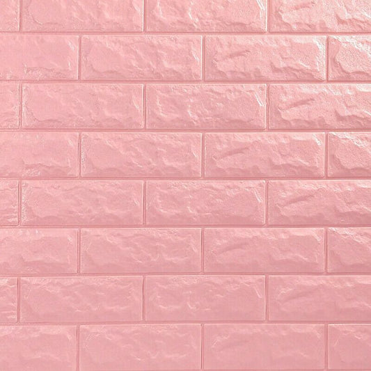 3D Brick Wall Stickers-Pink - Image 1