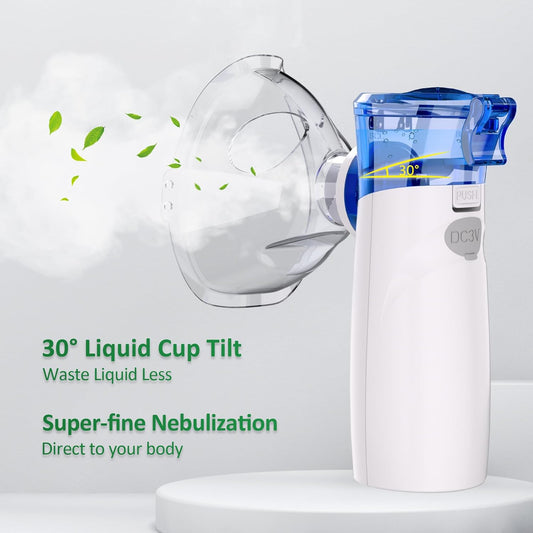 Portable Mesh Nebulizer - Dual Power Ultrasonic Atomizer Best Nebulizer For Kids And Adults