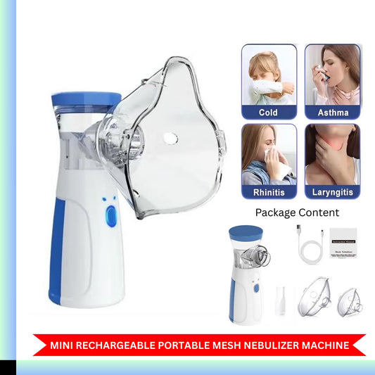 Portable Mesh Nebulizer - Dual Power Ultrasonic Atomizer Best Nebulizer For Kids And Adults
