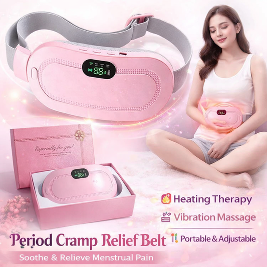 New Period Cramp Relief Electric Heating Belt Massager Menstrual Cramp Relieve Therapy Vibration Massager Heating Belt