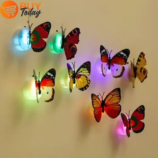 2/1 Pcs LED Colorful Butterfly Night Light